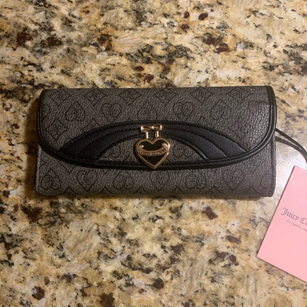 NWT Juicy Couture Long Wallet Clutch In Licorice